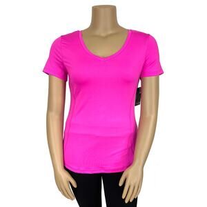 IMPACT Jillian Michaels Tech Tee Sz L Neon Pink Short Sleeve Activewear Topth